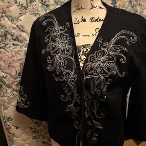 IVY CHIC LIGHTWEIGHT OPEN JACKET/blazer size L